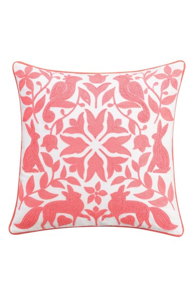 cupcakes and cashmere 'Chambray Dot' Pillow White Pink Nordstrom cupcakes and cashmere home decor line