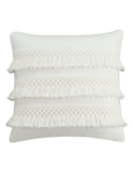 cupcakes and cashmere Fringe Chambray Dot Pillow White Nordstrom cupcakes and cashmere home decor line