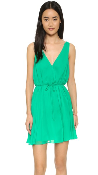 cupcakes and cashmere Hudson Wrap Dress Leaf Green wrap dresses for the kentucky derby 2016 