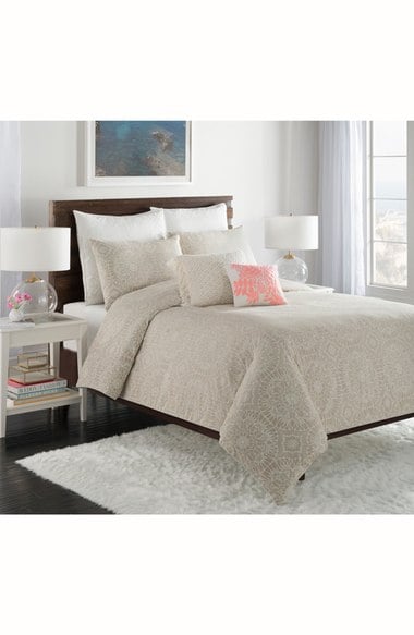 cupcakes and cashmere 'Lace Medallion' Duvet Cover Taupe Nordstrom cupcakes and cashmere home decor line