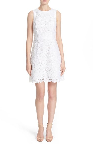 kate spade new york floral lace a-line dress fresh white lace sundresses spring summer