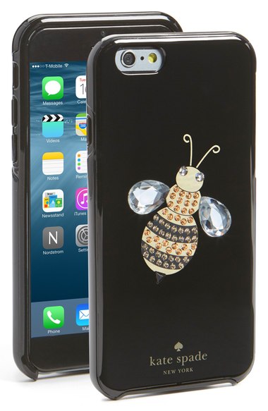 kate spade new york 'queen bee' iPhone 6 & 6s case black multi iphone 6s cases mother's day mom
