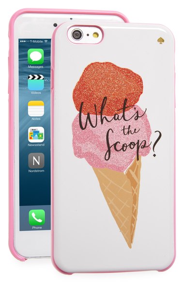 kate spade new york 'what's the scoop?' ice cream iPhone 6 Plus & 6s Plus case pink multi iphone 6 plus iphone 6s plus cases spring