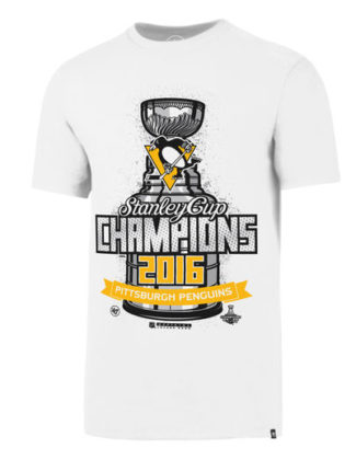 '47 Pittsburgh Penguins White 2016 Stanley Cup Champions Locker Room Flanker T-Shirt