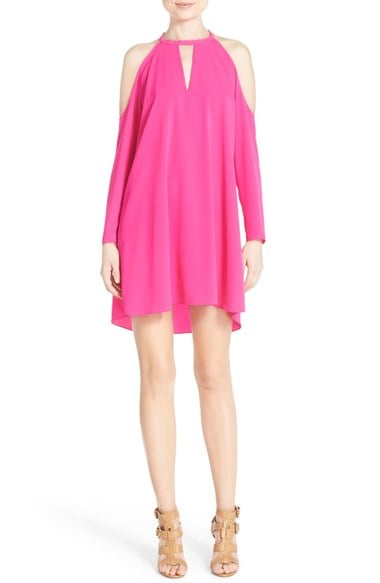 A by Amanda' Jasmine' Cold Shoulder Shift Dress Hot Pink Lt casual cold shoulder dresses summer
