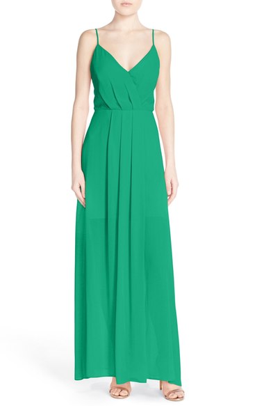 Adelyn Rae Cutout Back Chiffon Maxi Dress Seafood Green cutout dresses summer 2016