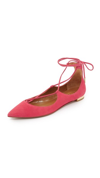 Aquazzura Christy Flats Sorbet Shopbop extra 25% sale