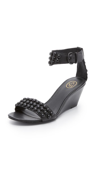 Ash Dune Studs Wedge Sandals Black wedge sandals summer 2016