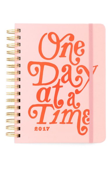 BAN.DO Medium Hardcover 2017 17-Month Agenda Pink One Day At A Time 2016 2017 17 Month Agendas for High School and College Students Fashion Lovers