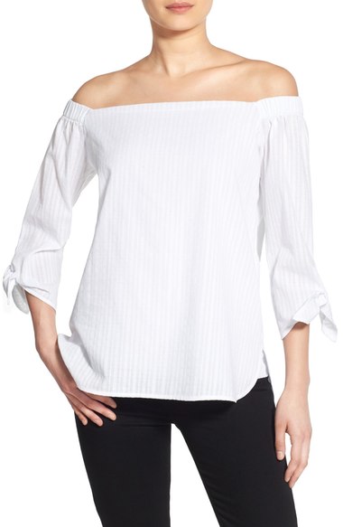 Bailey 44 'Yarrow' Off the Shoulder Top Chalk casual off the shoulder tops for summer
