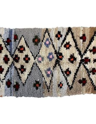 Blue and Tan Moroccan Azilal Rug, 7' X 3'10'' Chairish this is emily & meritt collection for chairish
