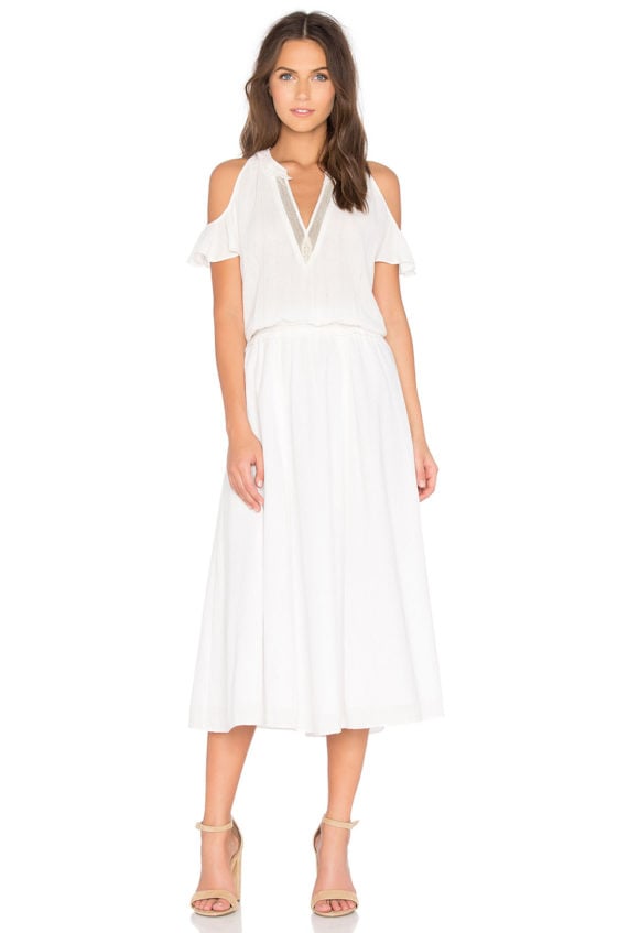DEREK LAM 10 CROSBY Cold Shoulder Dress Soft White cold shoulder dresses for summer