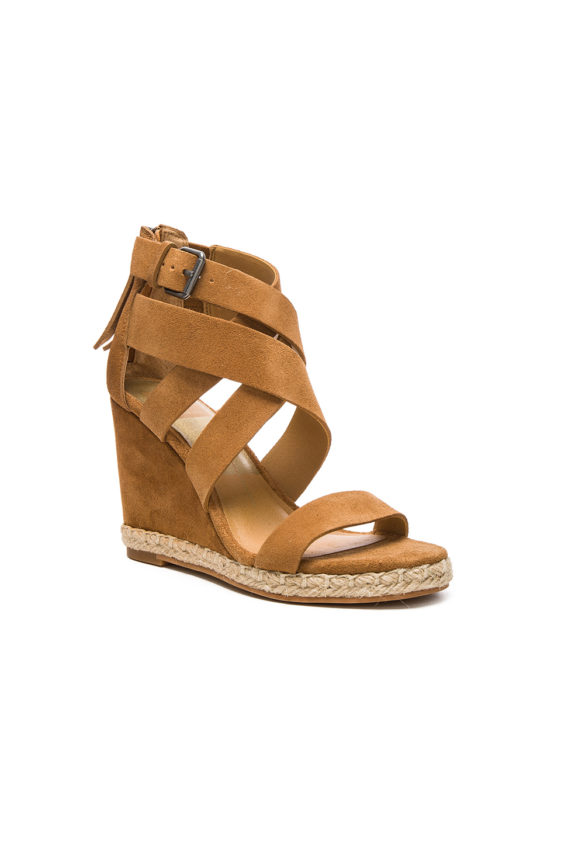 DOLCE VITA Kova Wedge Sandals Camel Suede wedge sandals summer 2016
