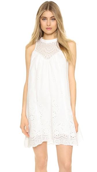 ENGLISH FACTORY Eyelet Mini Dress Off White eyelet dresses summer 2016