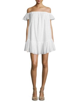 Elizabeth and James Pippa Off-The-Shoulder Eyelet Dress White eyelet dresses summer