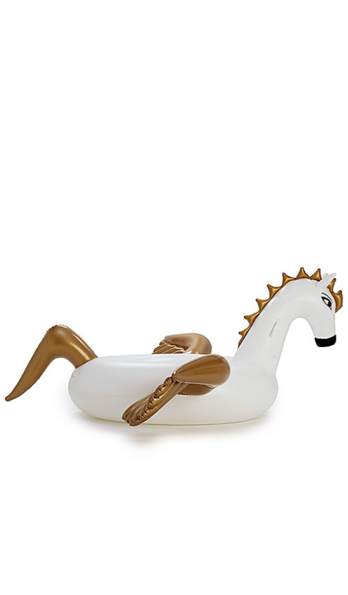 Funboy INFLATABLE PEGASUS POOL FLOAT White and Gold summer pool parties pool floats