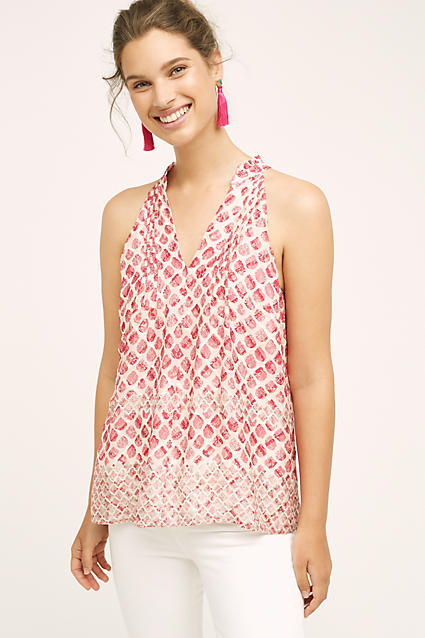 HD in Paris Carmona Silk Halter Top Raspberry trendy halter tops summer