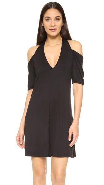 Haute Hippie Cold Shoulder Mini Dress Black casual cold shoulder dresses summer