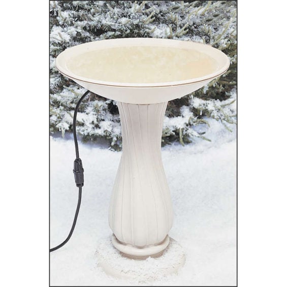 Heated Birdbath On Pedestal (20-Inch) birdbaths garden patio summer