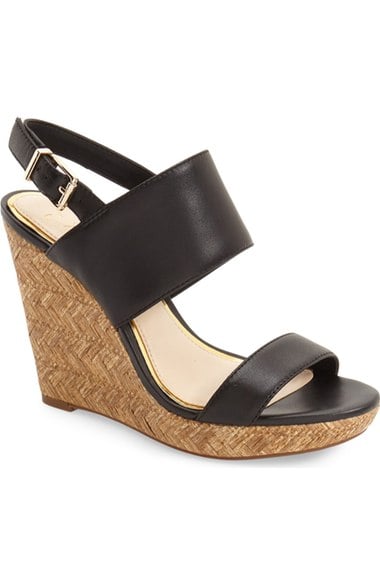 Jessica Simpson 'Janic' Wedge Sandal (Women) Black Leather trendy wedge sandals summer 2016