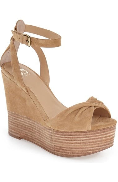 Joe's 'Vassar' Wedge Sandal (Women) Latte Suede trendy wedge sandals summer 2016