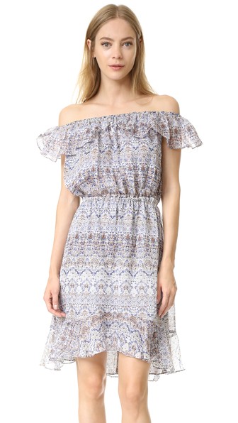 L'AGENCE Leonie Dress Blue Nutmeg Combo