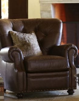 LANSING LEATHER ARMCHAIR & RECLINER Pottery Barn leather recliners gift father's day dad grandpa