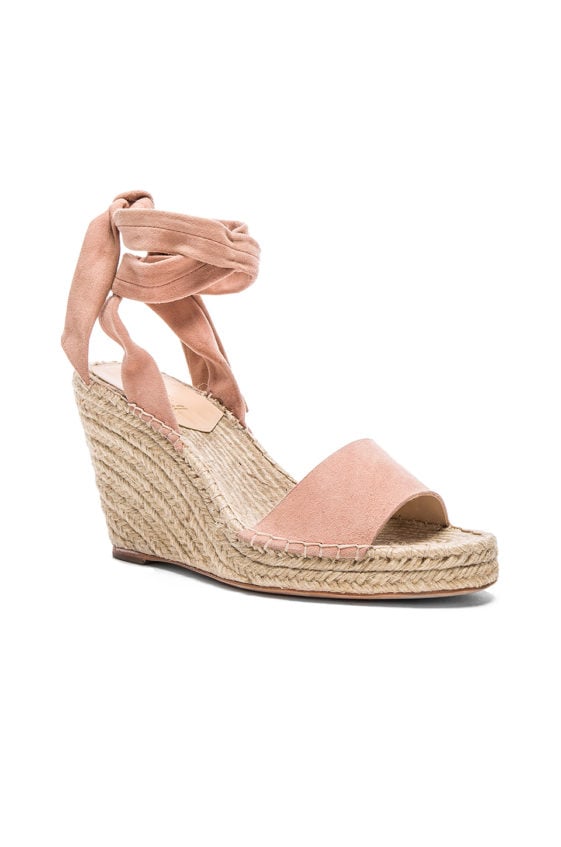 LOEFFLER RANDALL Harper Heel Wedge Sandals Blush Pink wedge sandals for summer 2016