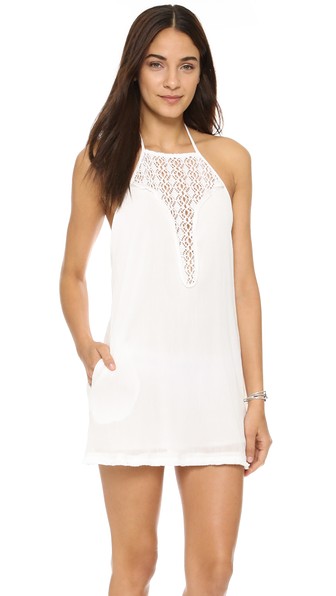 L*Space Kokomo Crochet Halter Dress Ivory casual halter dresses summer 2016