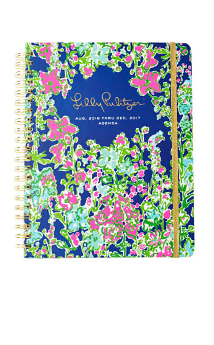 Lilly Pulitzer 2016-2017 JUMBO AGENDA - SOUTHERN CHARM Bright Navy Southern Charm 2016 2017 17 Month Agendas for High School and College Students