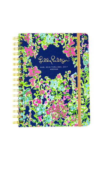 Lilly Pulitzer 2016-2017 LARGE AGENDA - SOUTHERN CHARM Bright Navy Southern Charm lilly pulitzer free shipping event