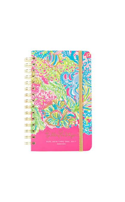 Lilly Pulitzer 2016-2017 MEDIUM AGENDA - LOVERS CORAL Multi Lovers Coral 2016 2017 17 Month Agendas for High School and College Students