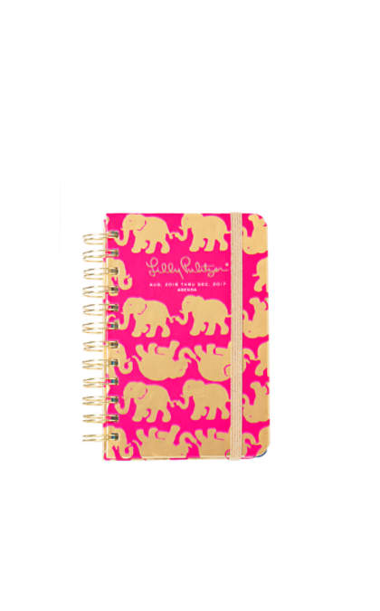 Lilly Pulitzer 2016-2017 SMALL AGENDA - TUSK IN SUN Magenta Tusk In Sun Accessories Small 2016 2017 17 Month Agendas for High School and College Students