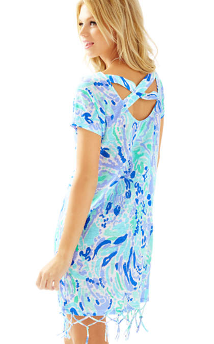 Lilly Pulitzer BEACHCOMBER TUNIC DRESS Lillys Lilac Nice Ink lilly pulitzer free shipping event