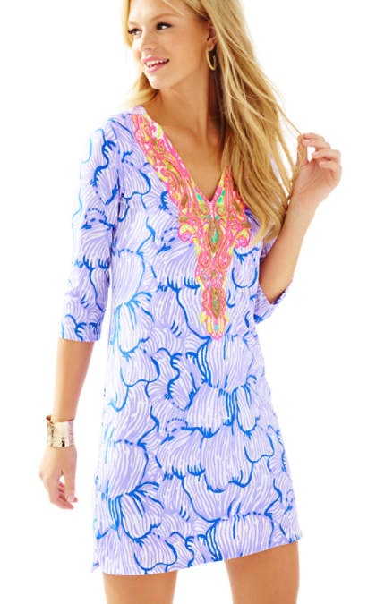 Lilly Pulitzer BORDEAUX TUNIC DRESS Lillys Lilac House Of Nemo Engineered Dress lilly pulitzer free shipping event