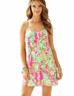 Lilly Pulitzer DUSK STRAPPY SILK SLIP DRESS Flamingo Pink Southern Charm slip dresses summer 2016 trendy