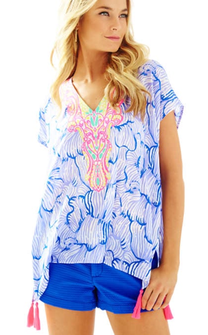 Lilly Pulitzer Sydney Caftan Top Lillys Lilac House Of Nemo Engineered Caftan lilly pulitzer free shipping