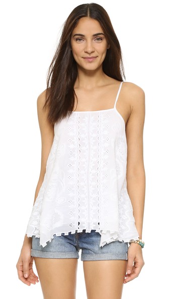 Love Sam Janet Embroidered Top White Shopbop extra 25% sale