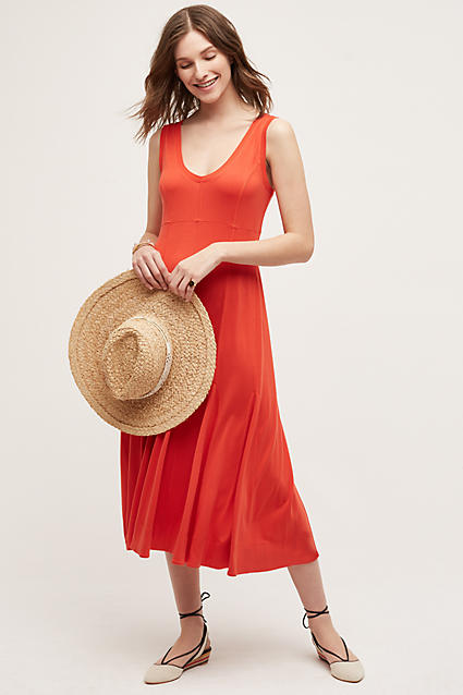 Maeve Abroad Dress Red Anthropologie anthropologie extra 25% off sale