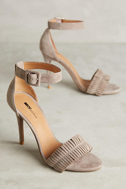 Matiko Charlize Fringe Heels Taupe Anthropologie anthropologie extra 25% off sale