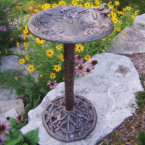 Oakland Living Hummingbird Bird Bath birdbaths garden patio summer