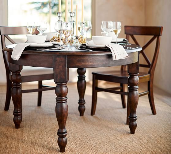 Pottery Barn EVELYN EXTENDING ROUND DINING TABLE pottery barn 4th of july sale