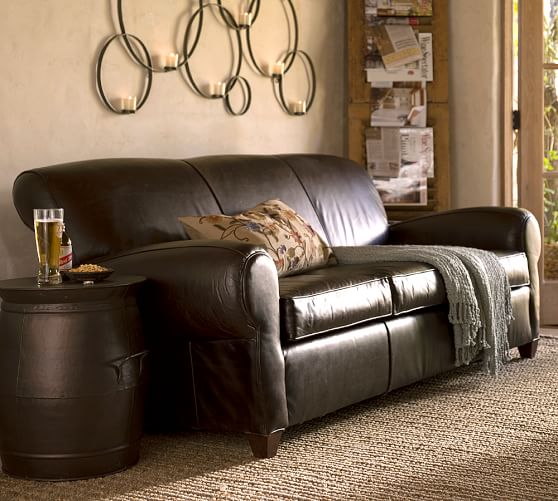 Pottery Barn MANHATTAN LEATHER SOFA Loveseat Sofa Grand Sofa pottery barn leather furniture sale