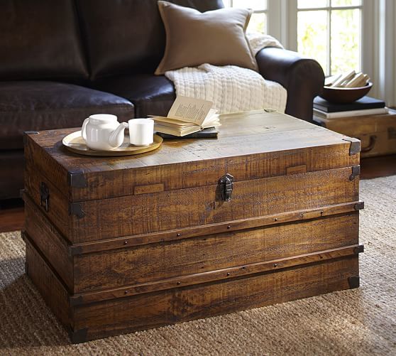 Pottery Barn MENDELL RECLAIMED WOOD TRUNK pottery barn buy more save more 4th of july sale