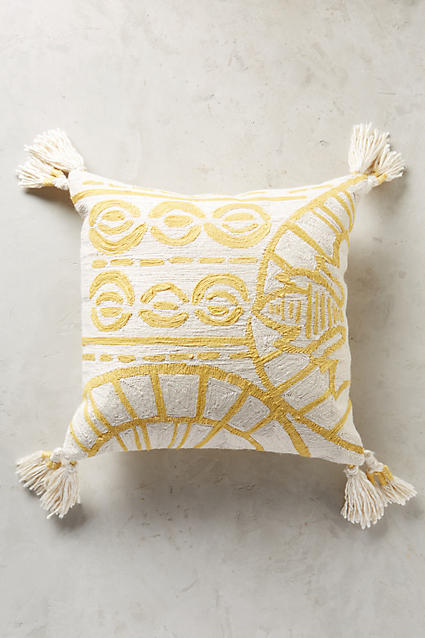 Rocio Embroidered Pillow Anthropologie anthropologie extra 25% off sale