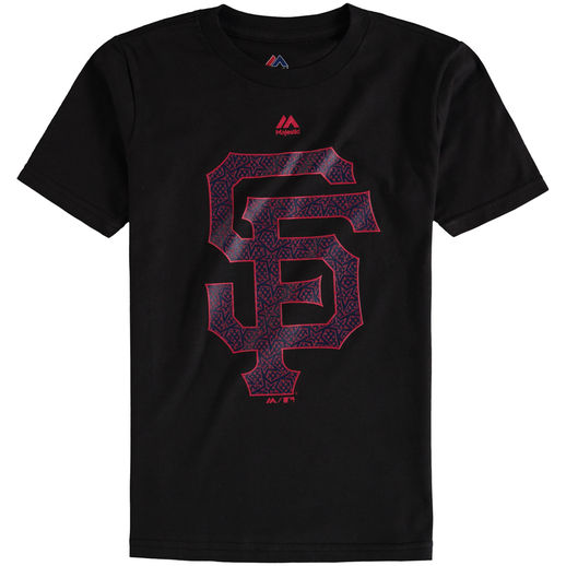 San Francisco Giants Black Stars & Stripes Logo T-Shirt