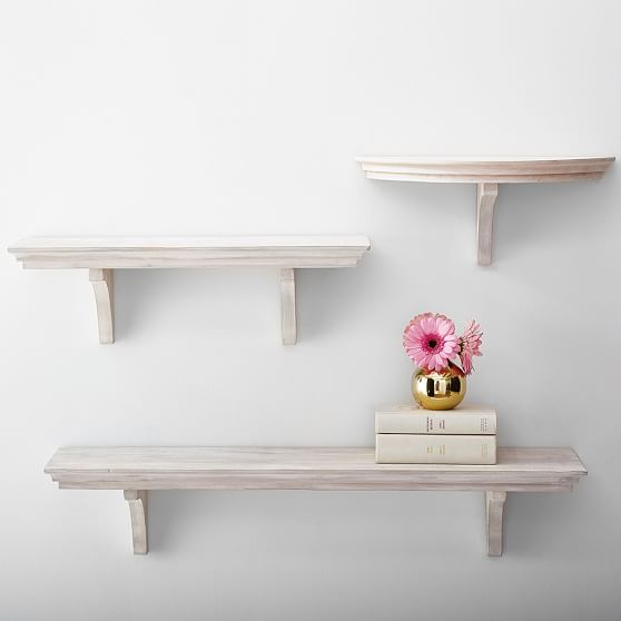 Simple Shelves Aged White Pottery Barn Teen 4th of july buy more save more sale