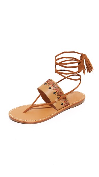 Soludos Flat Lace Up Sandals Tan lace-up flat sandals summer 2016