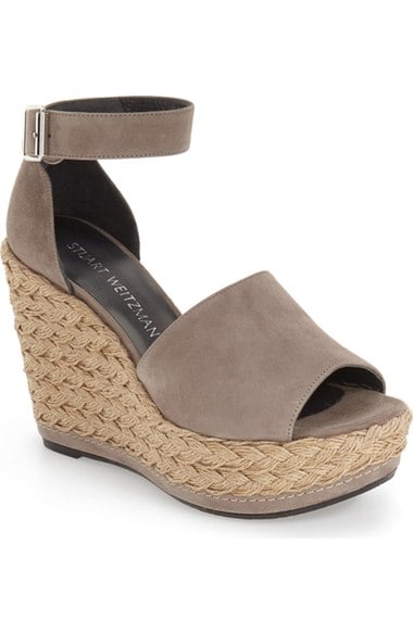 Stuart Weitzman 'Soho Gal' Espadrille Wedge Sandal (Women) Topo Suede trendy wedge sandals summer 2016