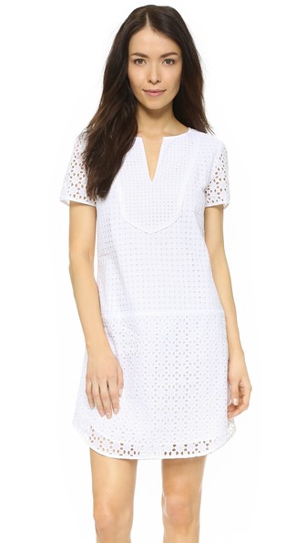 Three Dots Lorraine Eyelet Dress White